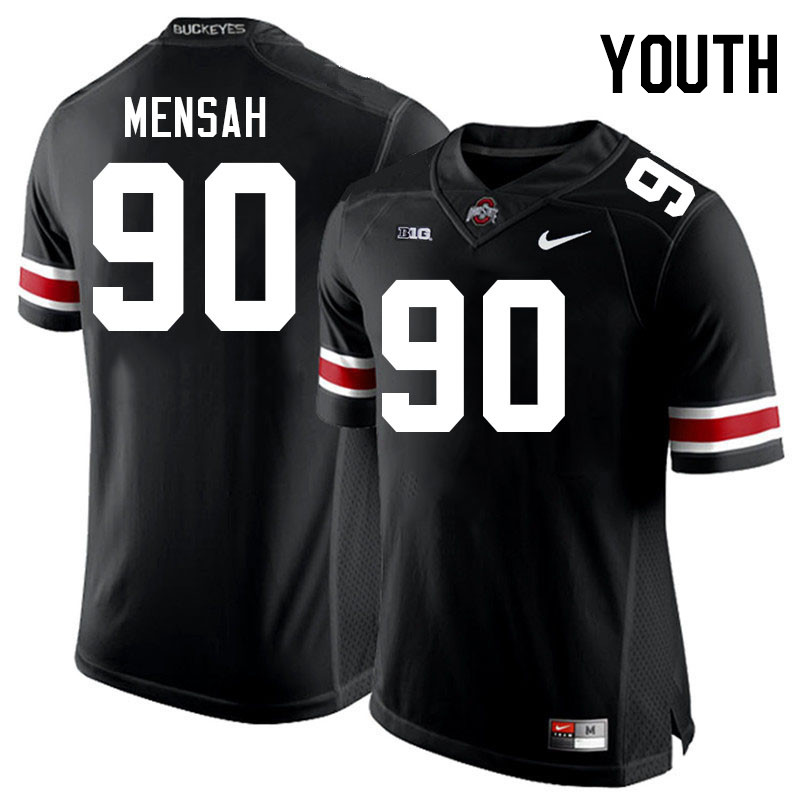 Youth #90 Eric Mensah Ohio State Buckeyes College Football Jerseys Stitched-Black